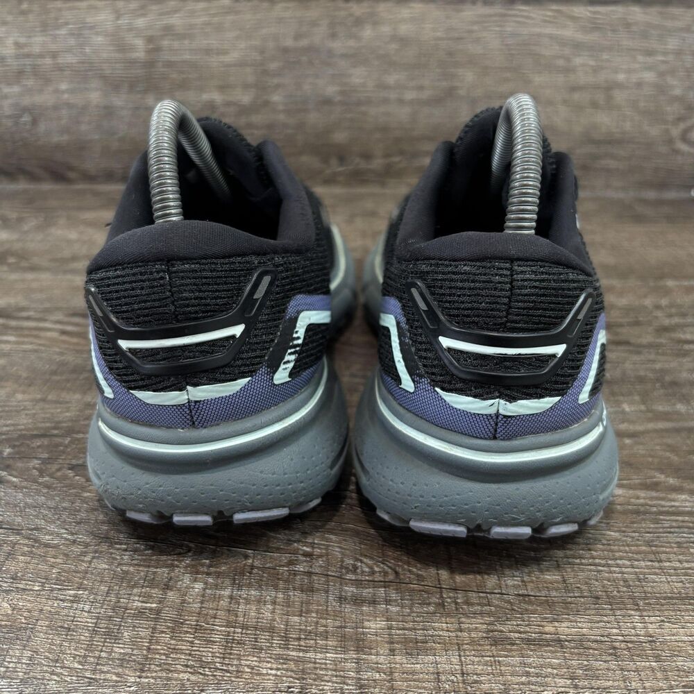 Brooks Ghost 15 Shoes Women's 9 Black Gray Mesh Running Cushioned Sneakers - Picture 5 of 8